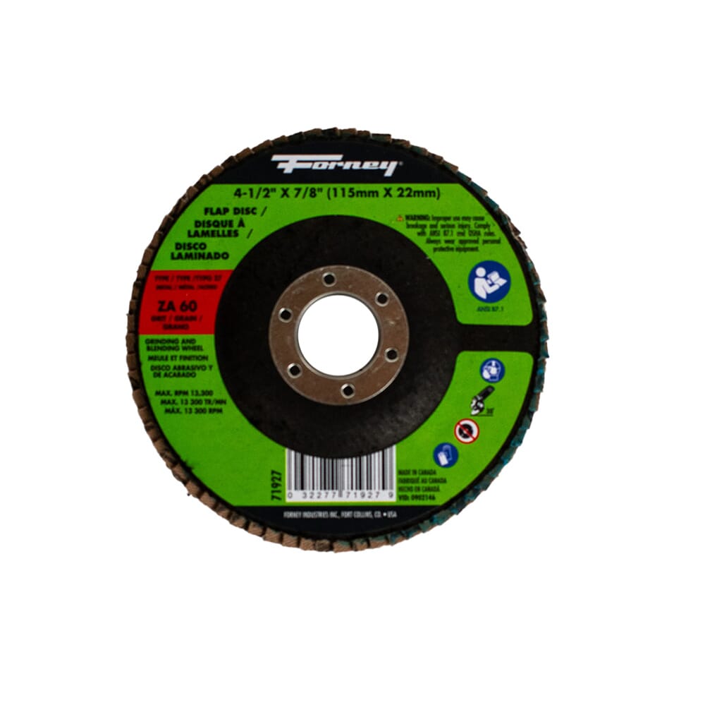 27センチ Flap Disc, Type 27 (Depressed Center), 4-1/2 in x 7/8 in, ZA60